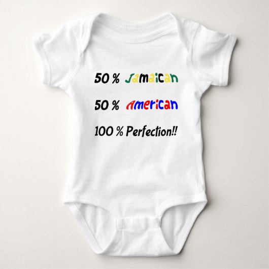 50/50 Jamaicaan en American mix Baby vest Romper (Voorkant)