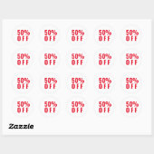 50% 50% korting op Sticker verkoop korting (Vel)