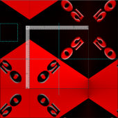 50/50 Rood/Zwart Stof (Delen)