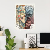 50/50 TATTOO ART repro Poster (Thuiskantoor)