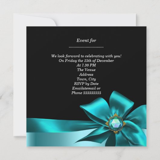 50 50e verjaardag Blauwgroen blauwe vlinder Kaart (Achterkant)