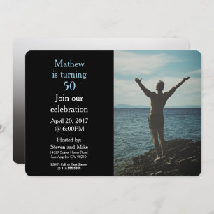 50 50e verjaardag Foto Uitnodiging