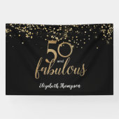 50 & 50e verjaardag op maat van Fabulous Spandoek (Horizontaal)