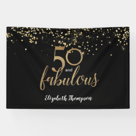 50 & 50e verjaardag op maat van Fabulous Spandoek