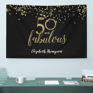 50 & 50e verjaardag op maat van Fabulous Spandoek