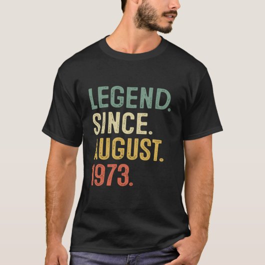 50 50Th Legend Since August 1973 T-shirt (Voorkant)