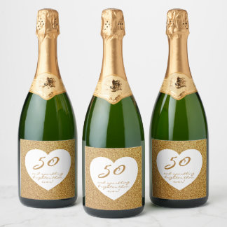 50-60-70 Aangepaste Gouden Eten en Drinken Label S Sparkling Wijnetiket