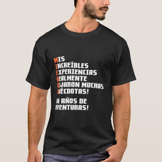 50 Aã±os de Aventuras T-shirt (Voorkant)