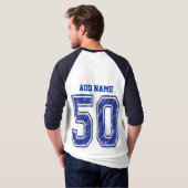 50 Aangepast Jersey T-shirt (Achterkant volledig)