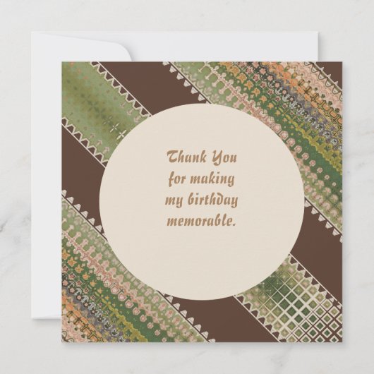 50 Aangepaste Verjaardag Floral Beauties Dank u Bedankkaart (Achterkant)