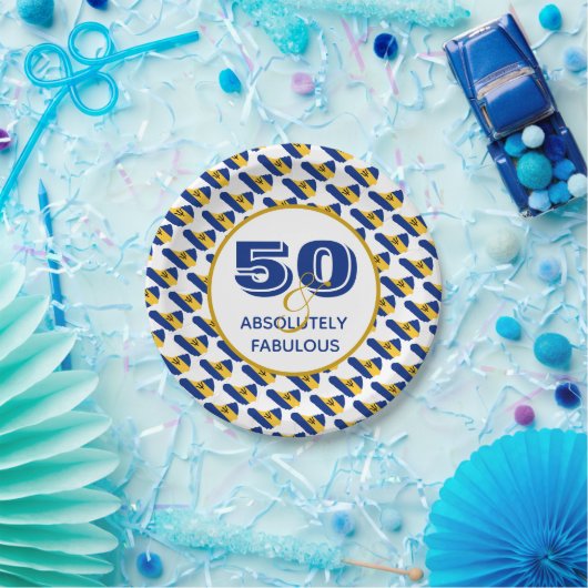 50 & absoluut Fabulous BARBADOS Celebration Papieren Bordje (Feest)