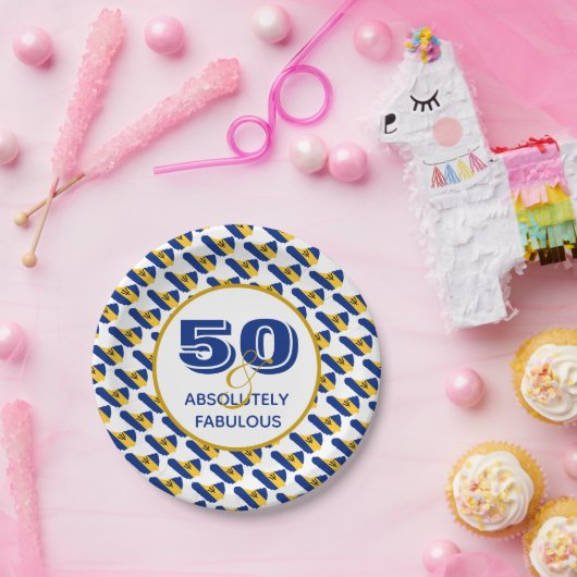 50 & absoluut Fabulous BARBADOS Celebration Papieren Bordje (Feest)