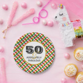 50 & absoluut Fabulous GHANA Celebration Papieren Bordje (Feest)