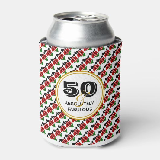 50 Absoluut Fabulous KENIA Maasai Monogram Blikjeskoeler (Blikje Voorkant)