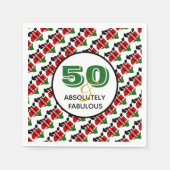 50 & absoluut Fabulous KENYA Celebration Servet (Voorkant)