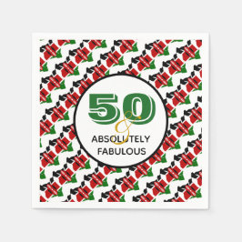 50 & absoluut Fabulous KENYA Celebration Servet