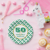 50 & absoluut Fabulous NIGERIA Celebration Papieren Bordje (Feest)