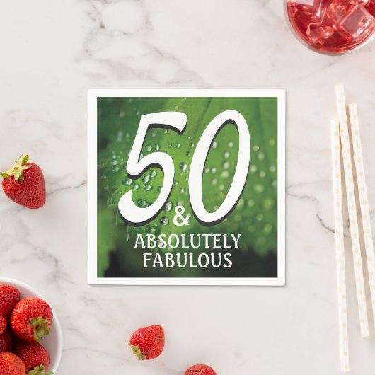 50 | Absoluut fantastisch | groene partij napkins Servet (Insitu)