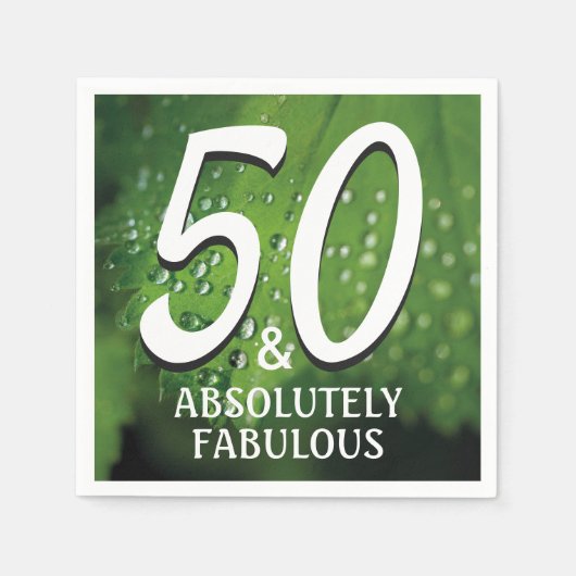 50 | Absoluut fantastisch | groene partij napkins Servet (Voorkant)