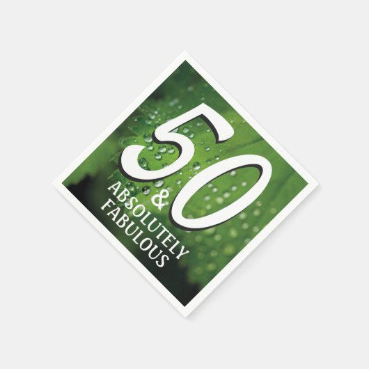 50 | Absoluut fantastisch | groene partij napkins Servet (Hoek)