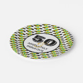 50 & absoluut fantastisch JAMAICA-feest Papieren Bordje (Gekanteld)