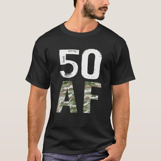 50 AF  50e Birthday Militaire T-shirt (Voorkant)