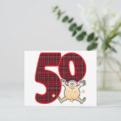 50 Age Star Man Briefkaart (Staand voorkant)