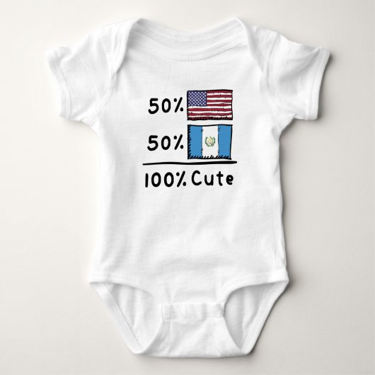 50% Amerikaan 50% Guatemala 100% Cute Guatemala US Romper (Voorkant)