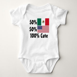 50% Amerikaan 50% Mexicaan 100% klap Romper