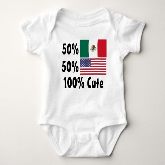 50% Amerikaan 50% Mexicaan 100% klap Romper (Voorkant)