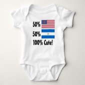 50% Amerikaan 50% Nicaraguan 100% klap Romper (Voorkant)