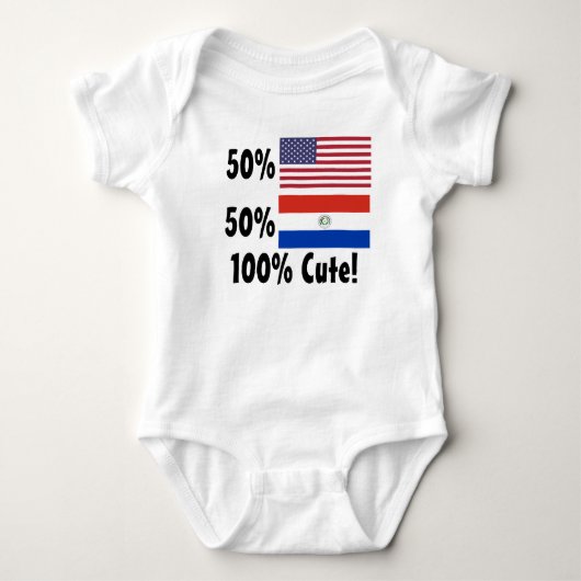 50% Amerikaan 50% Paraguayaan 100% klap! Romper (Voorkant)