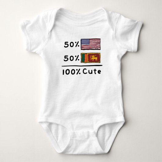 50% Amerikaan 50% Sri Lanka 100% klaagt Sri Lanka  Romper (Voorkant)