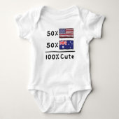 50% Amerikaans 50% Australische 100% Cute Australi Romper (Voorkant)