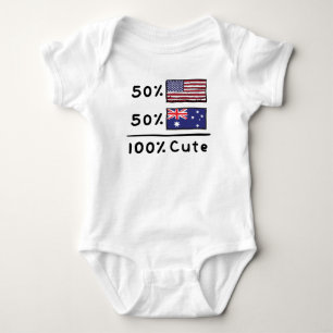 50% Amerikaans 50% Australische 100% Cute Australi Romper