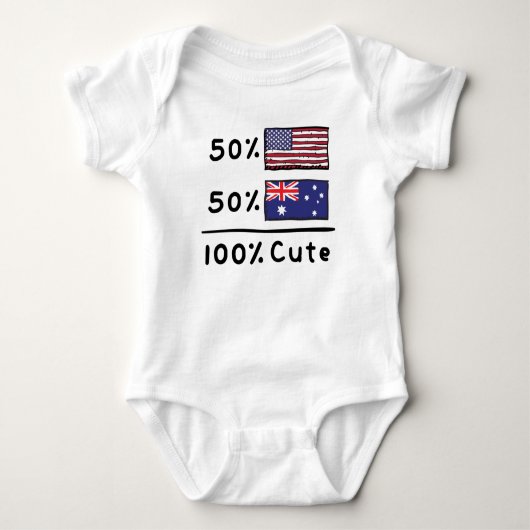 50% Amerikaans 50% Australische 100% Cute Australi Romper (Voorkant)
