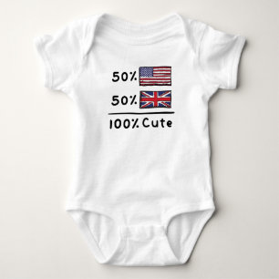50% Amerikaans 50% Brits 100% Verenigd Koninkrijk Romper