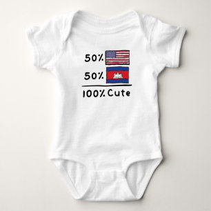 50% Amerikaans 50% Cambodja 100% Verenigde Staten Romper