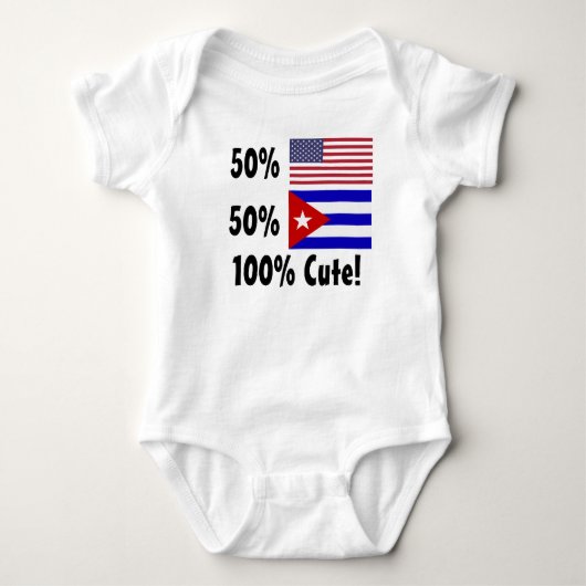 50% Amerikaans 50% Cubaan 100% klap Romper (Voorkant)