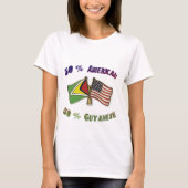 50% Amerikaans 50% Guyanees T-shirt (Voorkant)