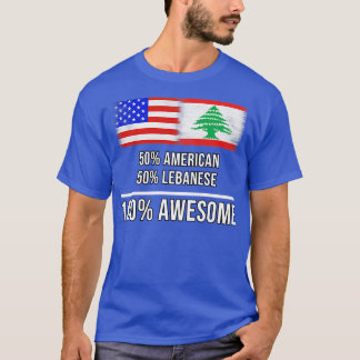 50 Amerikaans 50 Libanees 100 Geweldige Cadeau voo T-shirt