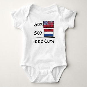 50% Amerikaans 50% Nederlands 100% Verenigd Konink Romper