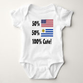 50% Amerikaans 50% Uruguayaan 100% klap Romper (Voorkant)