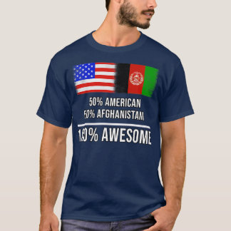 50 Amerikaanse 50 Afghanistani 100 Geweldige Gift  T-shirt
