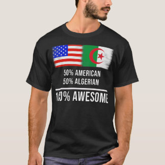 50 Amerikaanse 50 Algerijnse 100 Geweldige Gift vo T-shirt