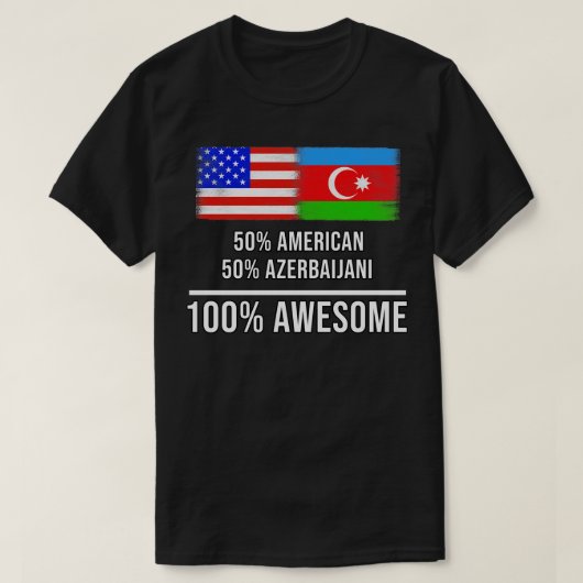 50 Amerikaanse 50 Azerbeidzjaanse 100 Geweldige Gi T-shirt (Design voorkant)