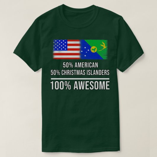 50 Amerikaanse 50 Christmas Islanders 100 Geweldig T-shirt (Design voorkant)