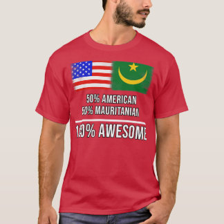 50 Amerikaanse 50 Mauritaanse 100 Geweldige Gift v T-shirt