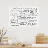 50 Amerikaanse Best Golf Courses Poster (Keuken)