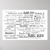 50 Amerikaanse Best Golf Courses Poster (Voorkant)